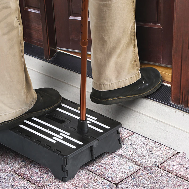 Gonnely Escalón plegable – Taburete plegable portátil negro escalera para  adultos mayores embarazadas baño viajes 