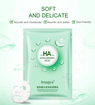 

1pc Hyaluronic Acid Moisturizing Mask Anti-Acne Plant Extract Oil Control Hydrating Sheet Face Mask Face Skin Care TSLM1