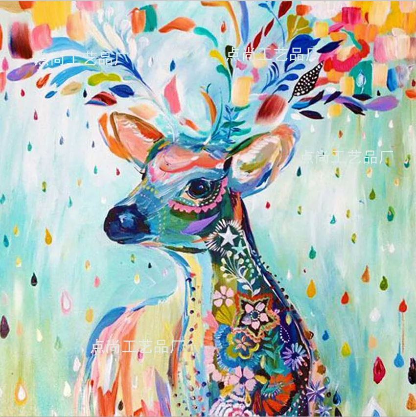 

5D DIY Diamond Painting - Animal Resin Cross Stitch Kit - Crystals Embroidery - Home Decor Craft (Deer)