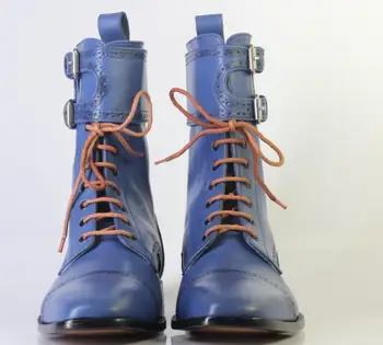 

High Quality New Fashion Men Pu Leather Lace-up Boots Male Casual Classic Trendy Vinage Martin Boots Zapatos De Hombre TV499