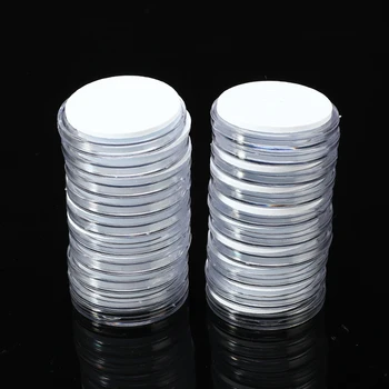 

20 Pcs/Set Coin Storage Container Box Plastic Coin Cases 20/35/30/35/40mm Display Capsules Holder Round Collection Ring Clear