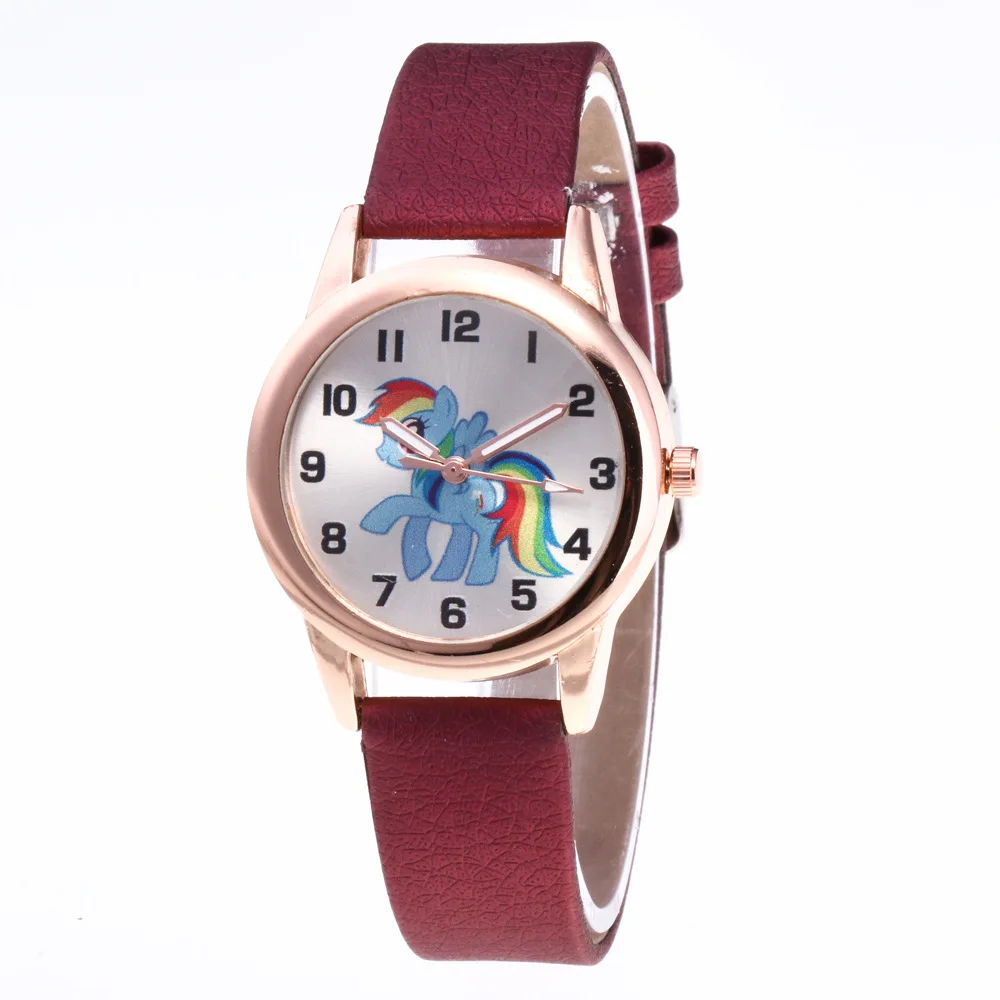 

Hot Selling Casual Cartoon Little Pony Belt Watch Classic with Numbers Quartz Watch
