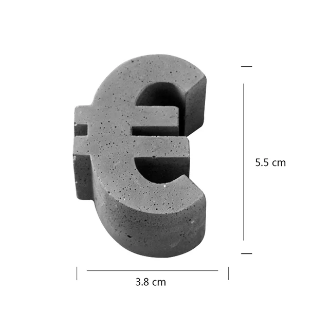 Silicone Cement Mold English Symbols Concrete Stone Wall Handmade Decoration Tool SH0338