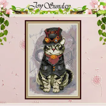

Mighty cat animals counted Cross Stitch 11CT 14CT Cross Stitch Sets wholesale Chinese Cross-stitch Kits Embroidery Needlework