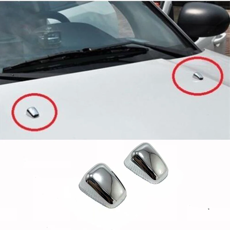 Abs Chrome Windshield Washer Nozzle Caps Trim Cover Car For Jeep Grand