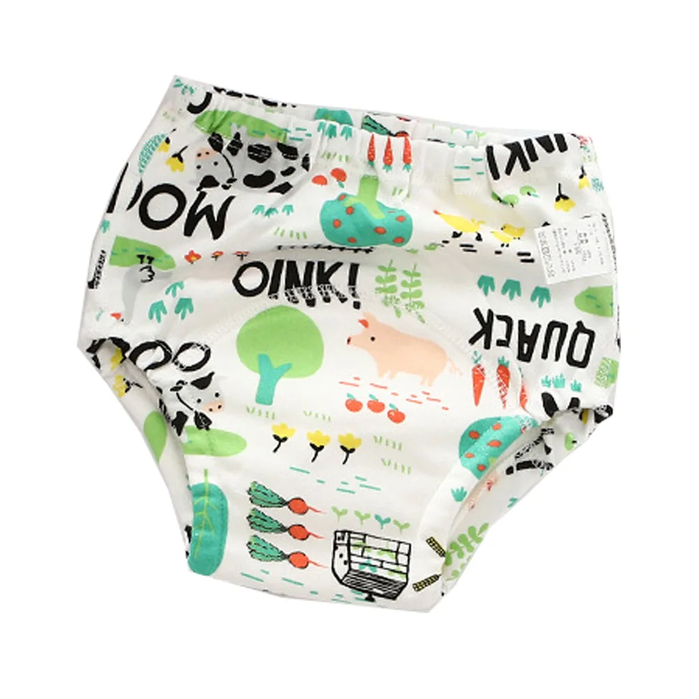 Многоразовые Детские тренировочные штаны для горшка, водонепроницаемое нижнее белье для маленьких мальчиков и девочек, хлопковые моющиеся подгузники тканевые подгузники - Цвет: XLK97