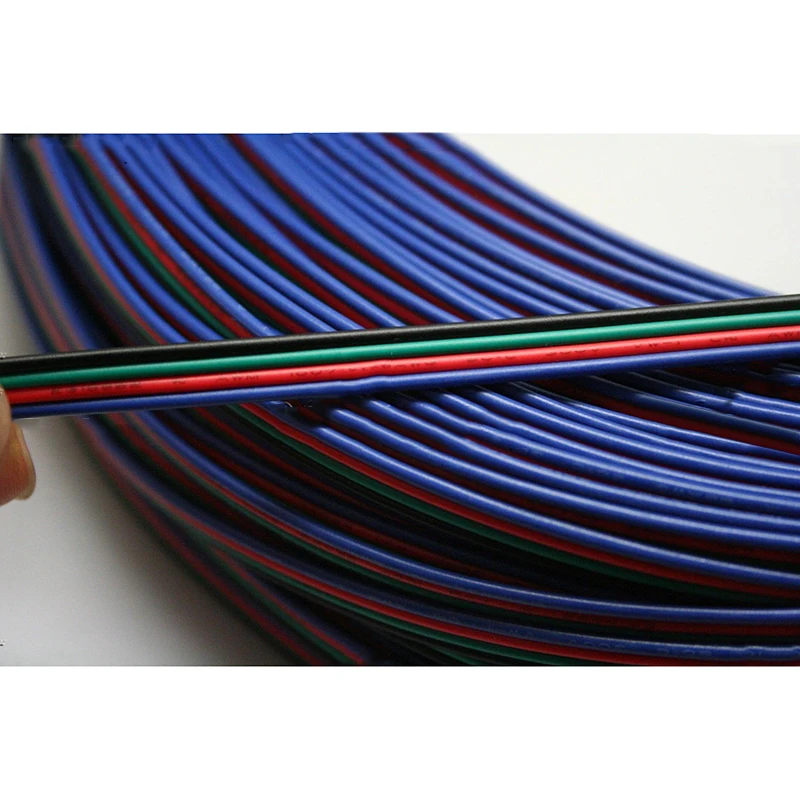 Лидер продаж 4-контактный провод RGB кабель-удлинитель шнура 22AWG для 3528 5050 Светодиодные ленты светильник Фирменная Новинка и высокое качество