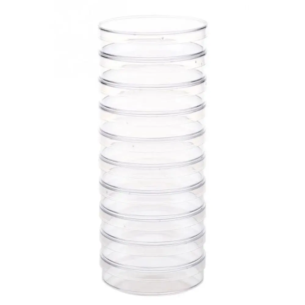 10Pcs Plastic Sterile Petri Dishes Bacteria Culture Dish Lids 55x15mm Laboratory Biological Scientific School Supplies petri dishes