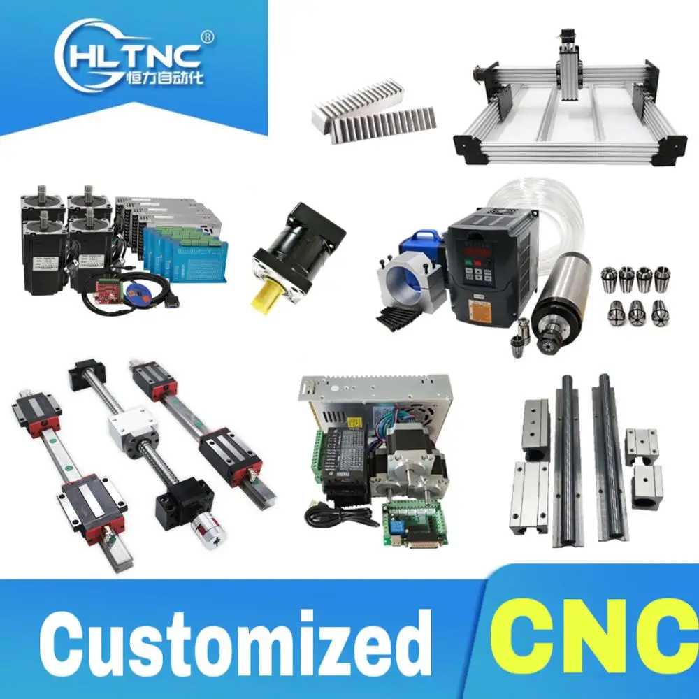 Customized all models and lengths of Linear rails  ball screws motor sets spindle setscalble chain for CNC