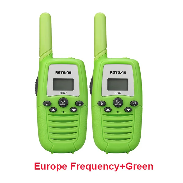 Green EU Frequency Retevis RT637/RT37 Walkie Talkie 2 шт двухстороннее радио PMR446 PMR FRS мини рация для детей фонарик VOX Рождественский подарок - Цвет: Green EU Frequency