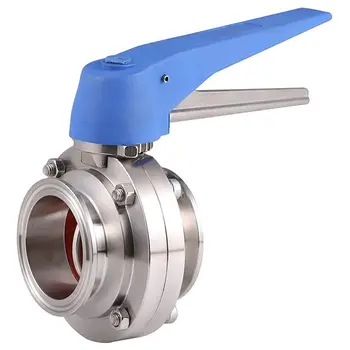 

New 1-1/2 inch 38mm SS304 Stainless Steel Sanitary 1.5 inch Tri Clamp Butterfly Valve Squeeze Trigger for Homebrew Dairy Product