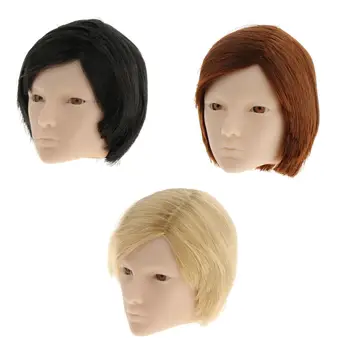 

1:6 Scale Head Sculpt Short Hair For 12' Male Hot Toys Action Figure Body