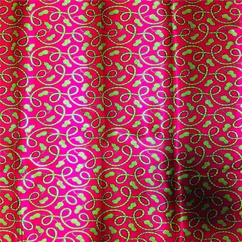 

2020 Popular Wax fabric Top Quality Vintage Silk wax cloth African Wax Prints Fabric 2yards/lot for Party Dress ! L71309