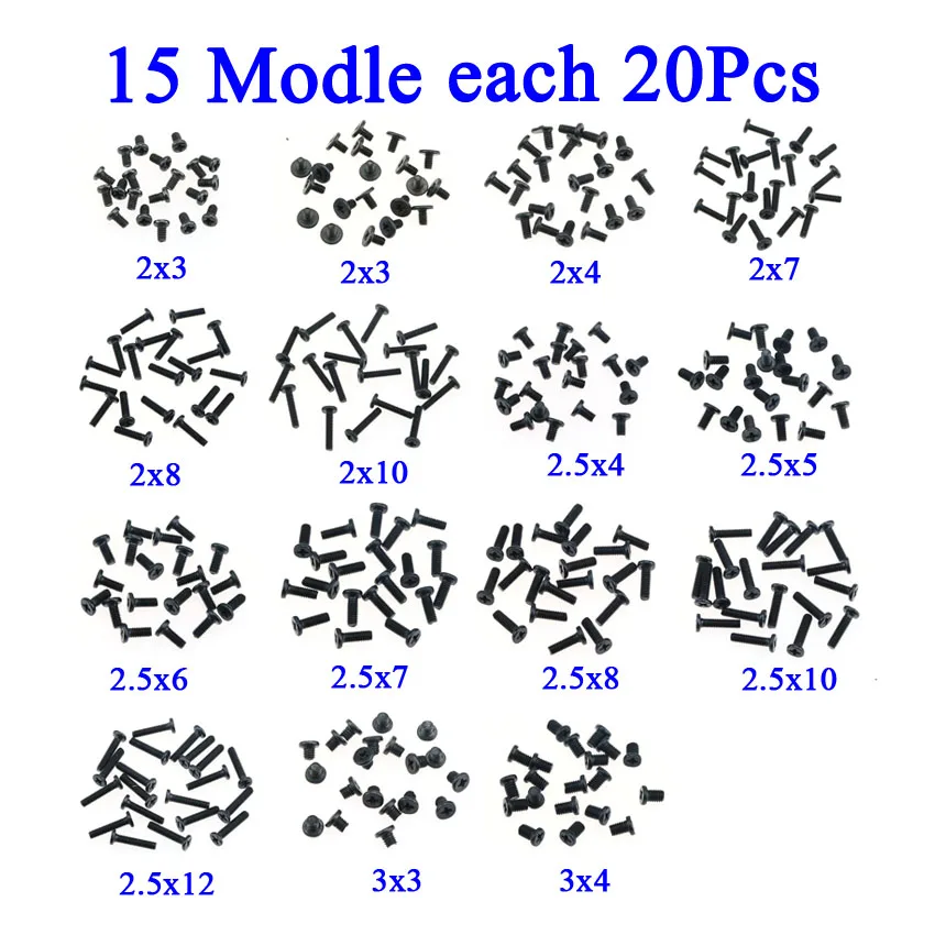M2 M2.5 나사 교체 키트 300 개, HP 인텔  아수스 레노버 도시바 게이트웨..