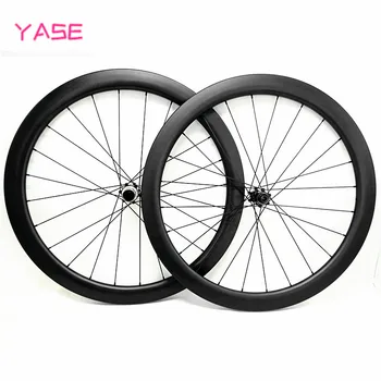 

Carbon wheelset disc brake 700c 100x15 142x12mm Central lock Powerway CT31 carbon wheel set 38x23mm tubular road bike wheels