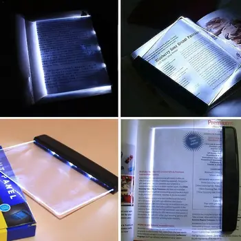 

Bedroom Reading Night Light Creative LED Book Light Portable Desk Travel Lamp Panel Led Car Kids Flat Plate For Indoor X8G0