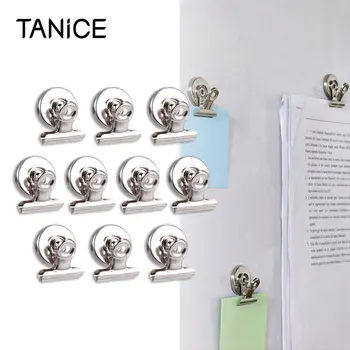 

TANiCE 10 Pcs 3cm Magnetic Clips Meno Note Message Clip Fridge Magnet Refrigerator Holder For Home Office Strong Magnetic Clips
