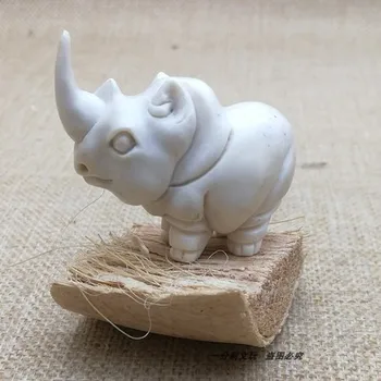 

Exquisite natural antler carved rhinoceros Pendant