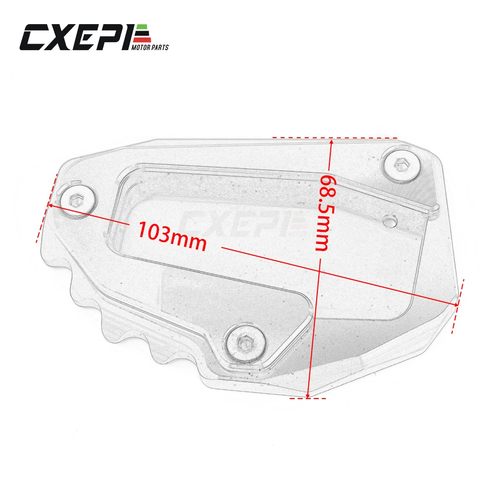 Логотип MONSTER для DUCATI Monster 696 795 797 821 Монстр CNC мотоцикл Kickstand подножка сторона подставка удлинитель опорная пластина