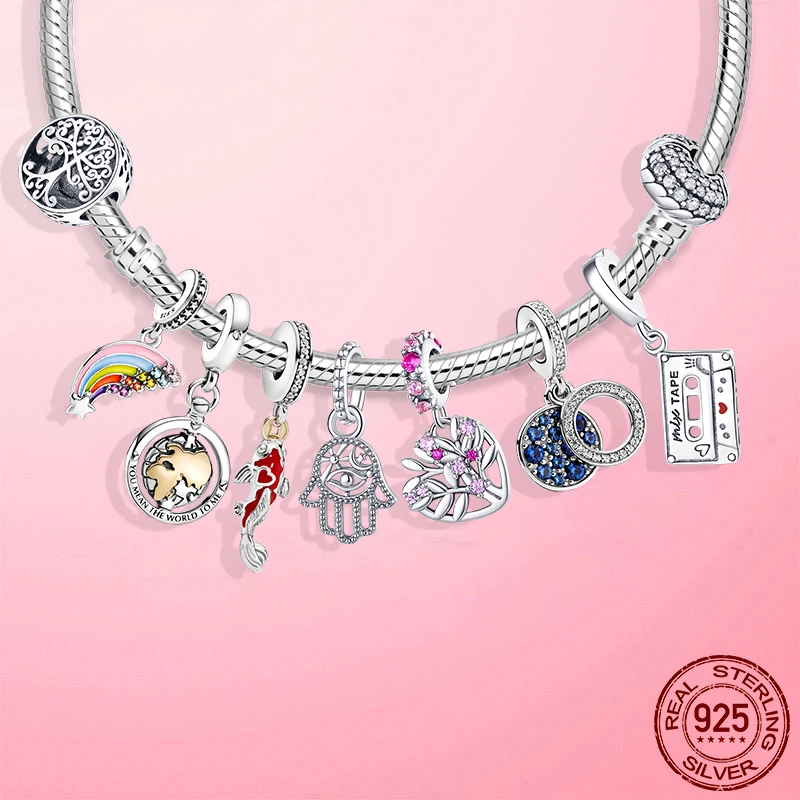 925 Sterling Silver Family Tree Charm 