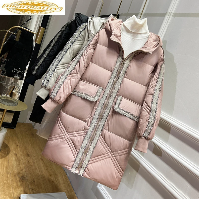 2020 Eend Donsjack Vrouwen Hooded Lange Puffer Jas Winter Herfst Koreaanse Jassen Piumino Donna KTL-2365 KJ3725 2020 Eend Donsjack Vrouwen Hooded Lange Puffer Jas Winter Herfst Koreaanse Jassen Piumino Donna KTL-2365 KJ3725