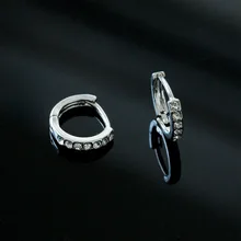 Fashion high-end zircon ear buckles, generous temperament crystal stud earrings, girly and cute