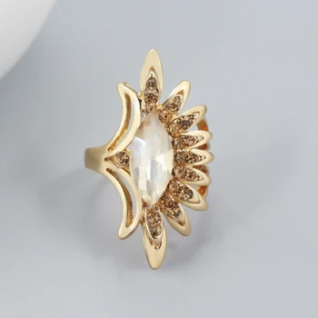 

Women's Ring Gold Shell Zircon Ring Engagement Ring Party Popular Ladies Glamour Jewelry Accessories Girlfriend Gifts