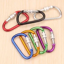 Карабин Противоугонный ключ из алюминиевого сплава замок D Тип открывающийся карабин высокое качество не теряется брелок