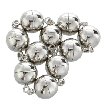 

10pcs netic Alloy Round Ball net Clasp 10mm DIY Necklace Bracelet