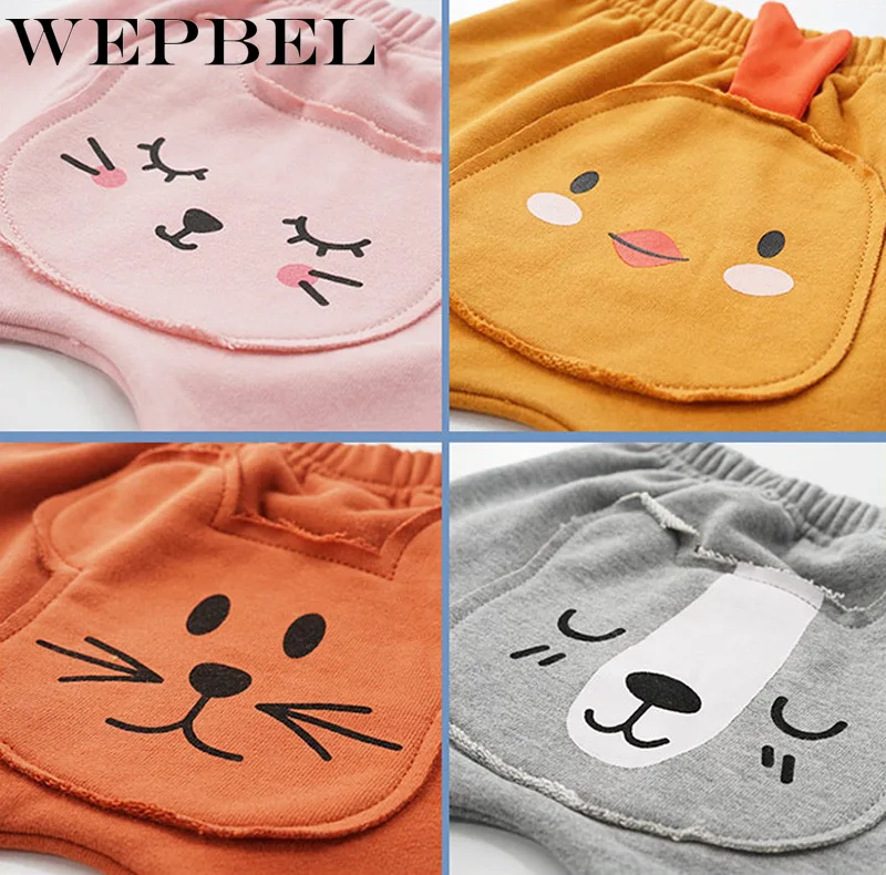 WEPBEL/детские штаны, милые штаны с рисунком для маленьких мальчиков и девочек, костюмы, длинные штаны-шаровары с рисунком для малышей