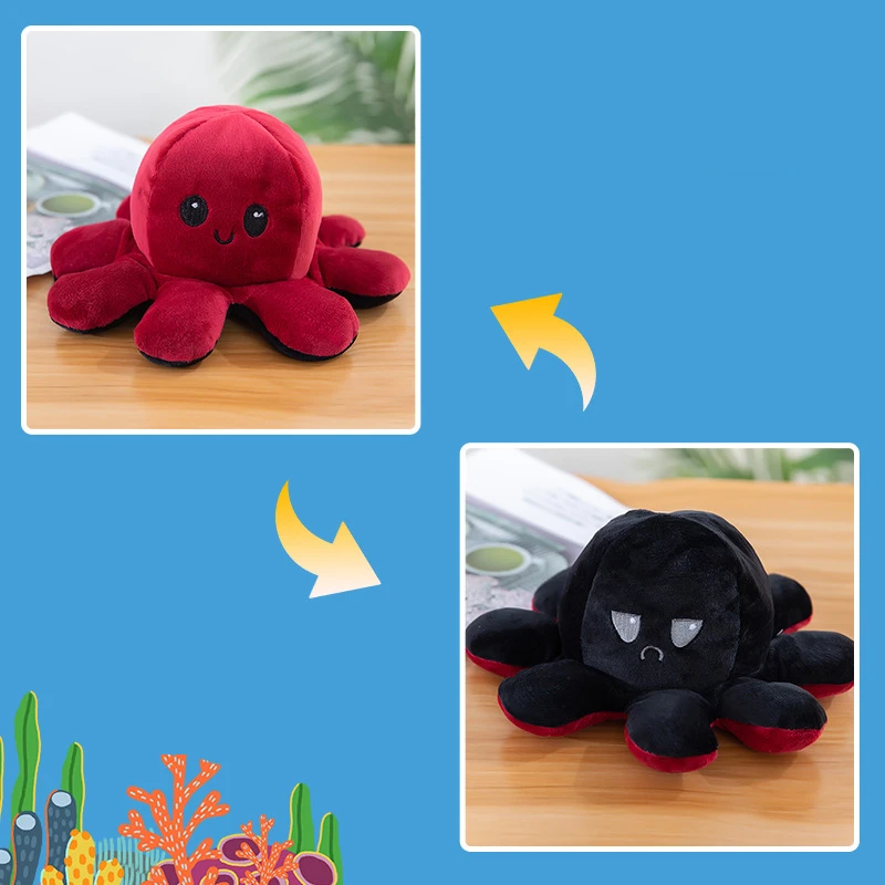 Игрушка для ключей pulpo в интерьере игрушки осьминог счастливый грустный