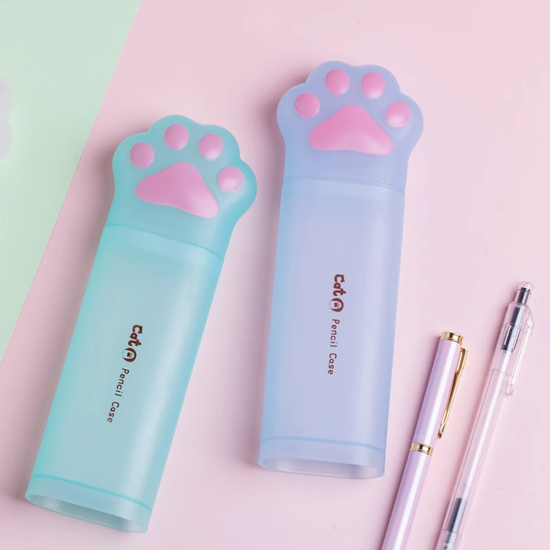 3D Pencil Case Storage Box Lovely Cat paw Cartoon Pen Bag For School Girl Kawaii Stationery Gift Pouch Eraser Holder pencil cases pen storage bag stationery box