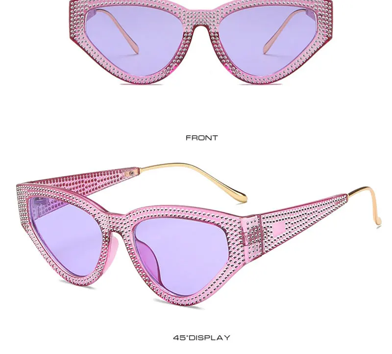 RBROVO Стразы кошачий глаз солнцезащитные очки для женщин дизайнерские солнцезащитные очки женские зеркальные очки Женские винтажные Oculos De Sol Feminino