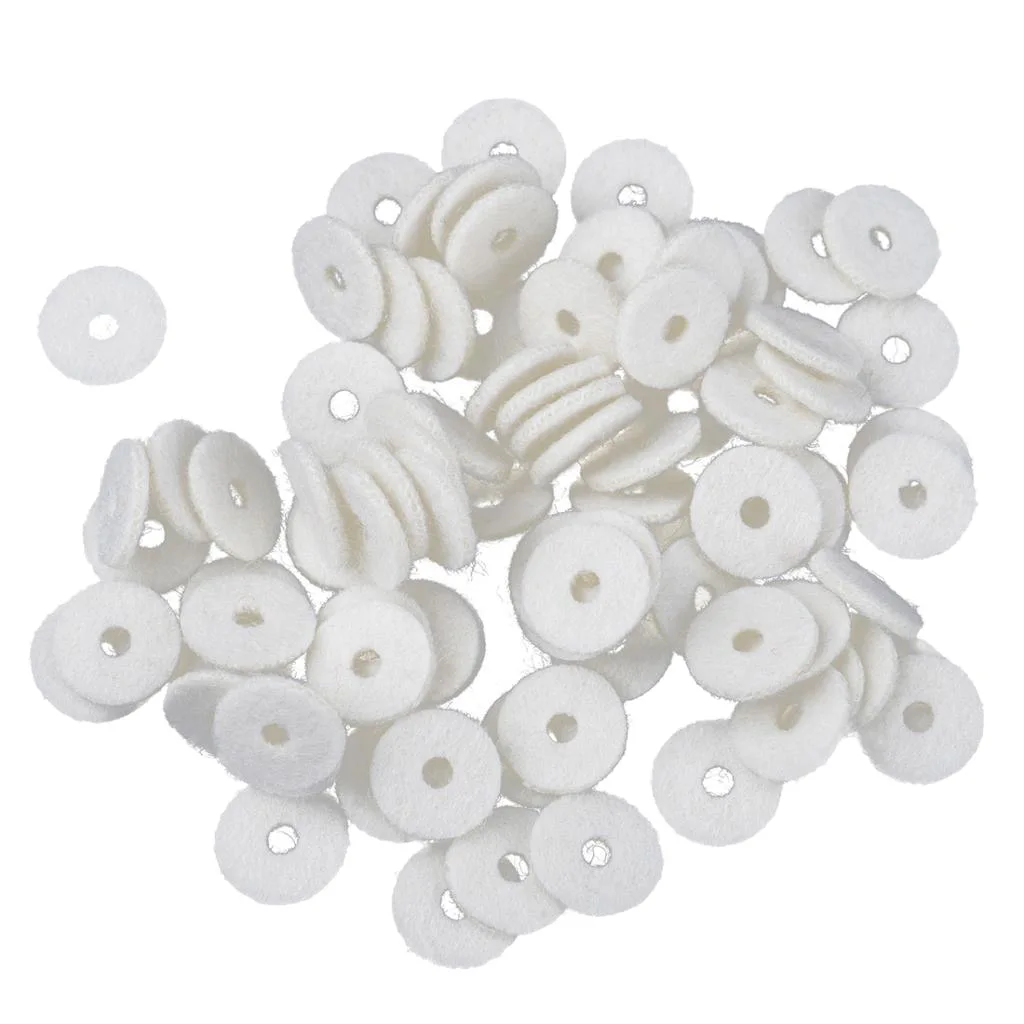 12mm Dia Piano Felt Front Rail Regulating Punchings Keyboard Balance Washers Repair Parts Pack of 90