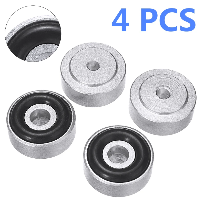 4pcs Mini Silver Isolation Feet 20x8mm Aluminum Isolation Feet Pad