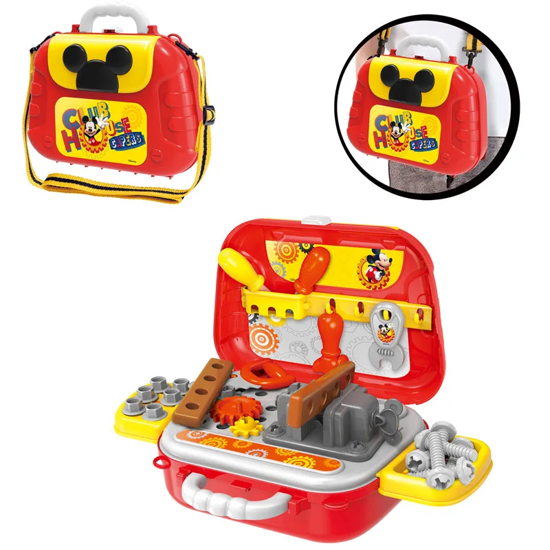 Mickey Tools Дисней Микки дети ролевые игры рюкзак Juguetes инженерные Инструменты Набор Модель подарки на день рождения и Рождество мальчики игрушки более 3 лет - Цвет: Mickey Tools