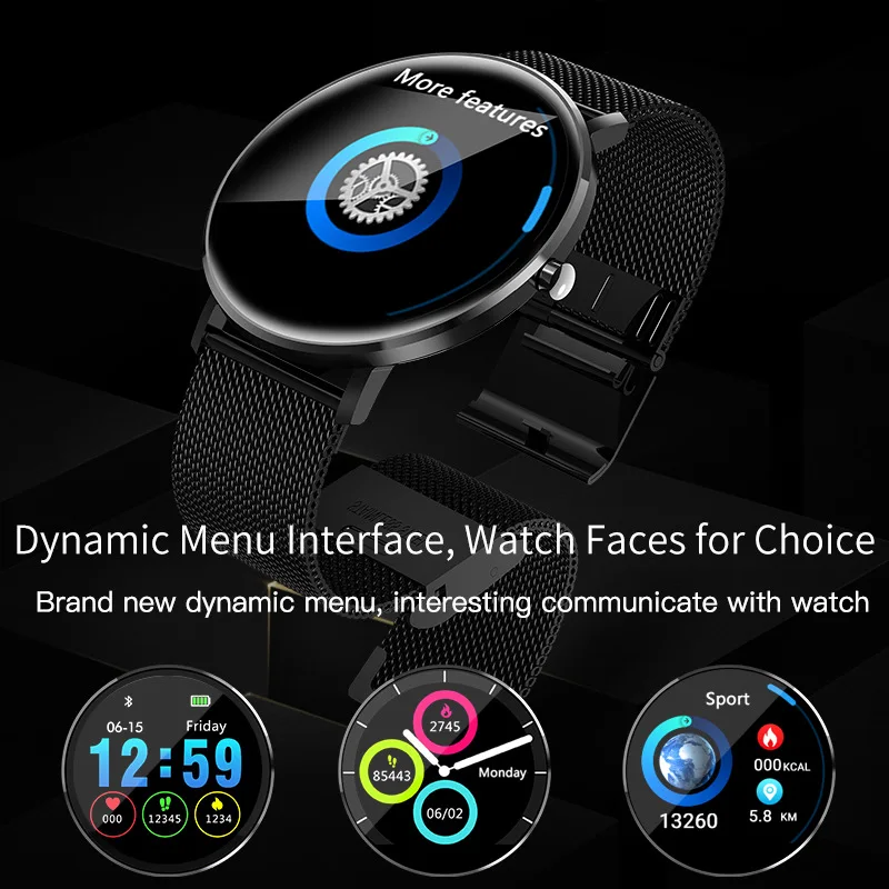 

L6 Full Touch Screen Smart Watch IP68 Waterproof Heart Rate Monitor Sports Activity Swimming Tracker Smartwatch Men Women