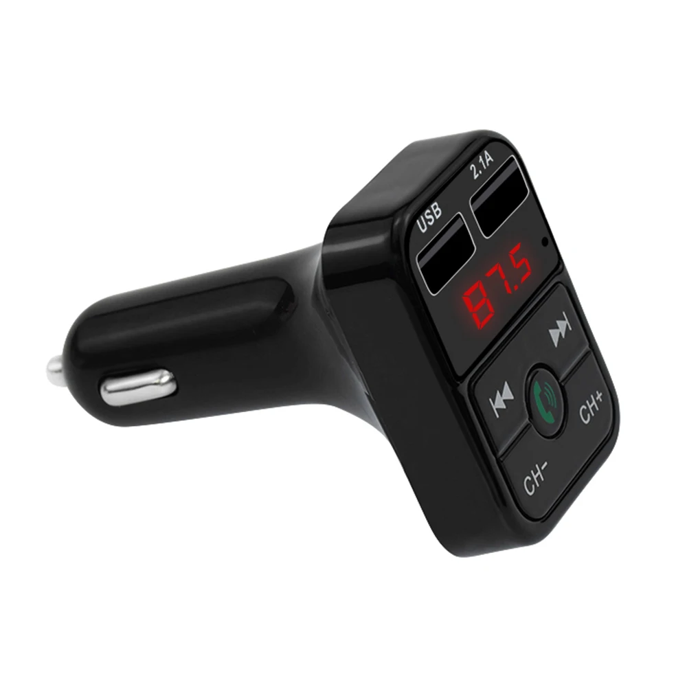 

Car Bluetooth 5.0 FM Transmitter Wireless Handsfree Audio Receiver Auto MP3 Player 2.1A Dual USB Fast Charger Phone Charger