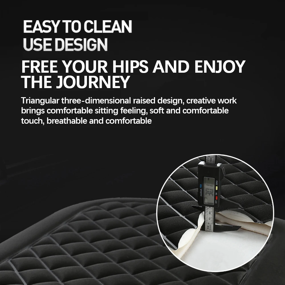 Car Seat Cushion Breathable Non-Slip Washable Universal Car Seat Cushion with Comfort Memory Foam for Vehicles Office Chair Home 2