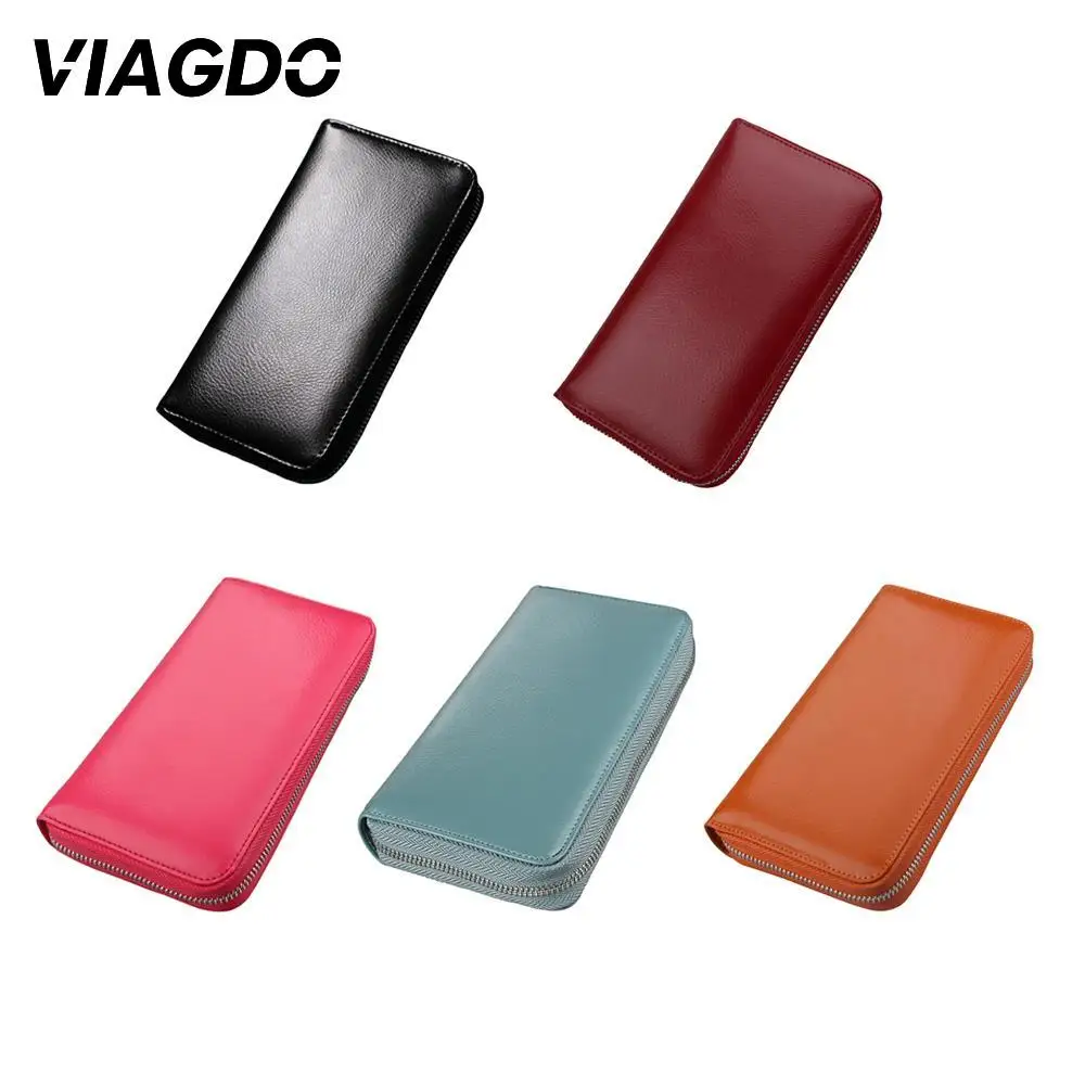

Leather Wallet RFID Wallet Business Card Men'S Fashion Purses Bags Antimagnetic 5 Colors 36 Cards Practical