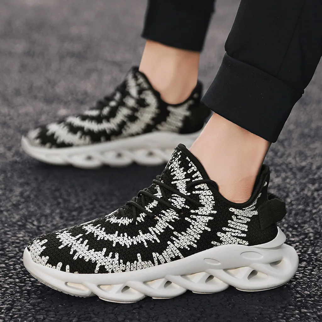 HAMSGEND2019 Мужская мода светильник кроссовки с дышащей сеткой нескользящие носки дикий ремешок Повседневная обувь для бега