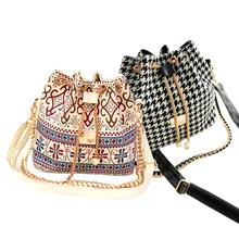 AliExpress, в этническом стиле, сумка-ведро с подвеской, тысячи птиц, через плечо, жемчужная цепь, Женская китайская экспортная сумка