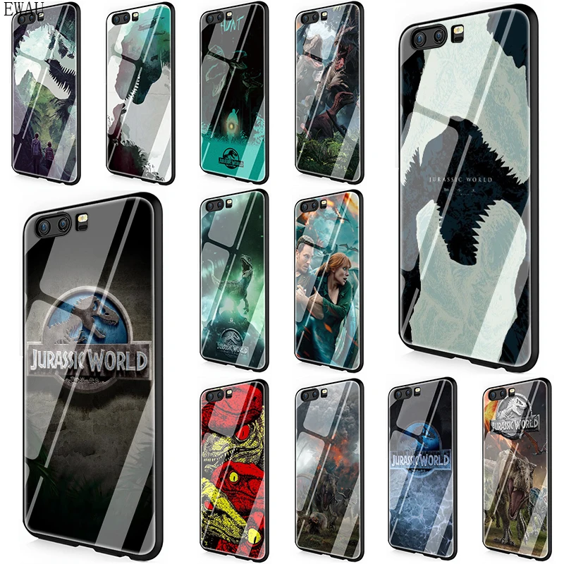 Чехол для телефона EWAU Jurassic World из закаленного стекла для Huawei Honor 8X9 10 mate 20 Lite 7A Pro Y6 Prime Y9