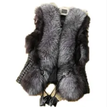 Jas Mouwloze Jas Bont Vest Tops Plus Size Herfst En Winter Black Faux Fur Vest Om Warm In De Winter vrouwen Bont Jas