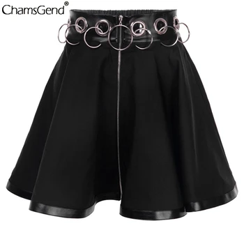 

Fashion Elegante Steampunk Skirts Women Party Gothic Punk Mini Skirt Black Sexy Zipper Hollow Out Short Skirt Saias Femininas #4