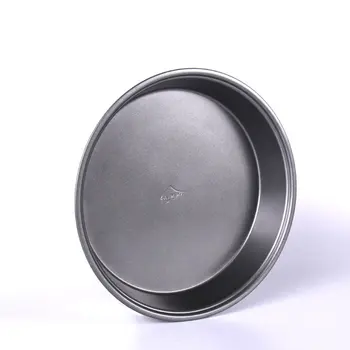 

Stainless Steel Pizza Plate 9" Black Non-stick Baking Pan High Disc Baking Tools Kitchenware