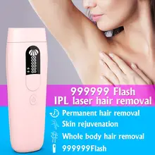 Розовый/белый IPL лазерный эпилятор 999999 импульсов вспышка лед ощущение безболезненного удаления волос с очками Бритва для тела бикини лица