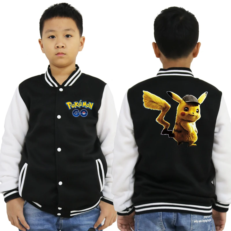 

New Arrival Winter Clothes pokemon Print Jackets for Toddler Boys Girls Baby Baseball Jacket Casual Sweater Children Sports Tops