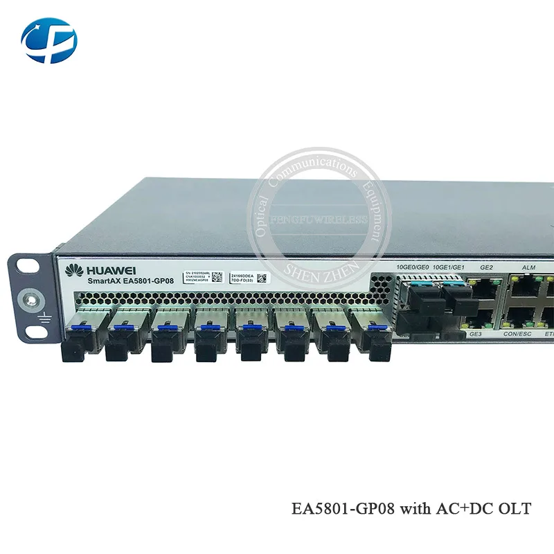 Лидер продаж компактная двойная мощность Hua wei OLT EA5801 GP08 10G GPON XG PON FTTH 1U в форме