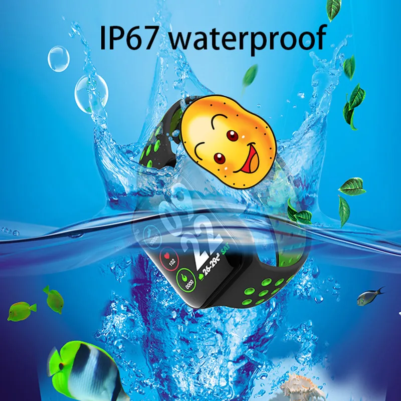 Смарт часы F8 Pro IP67 водонепроницаемые монитор сердечного ритма и давления